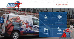 Desktop Screenshot of freedomhvacal.com