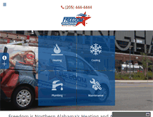 Tablet Screenshot of freedomhvacal.com